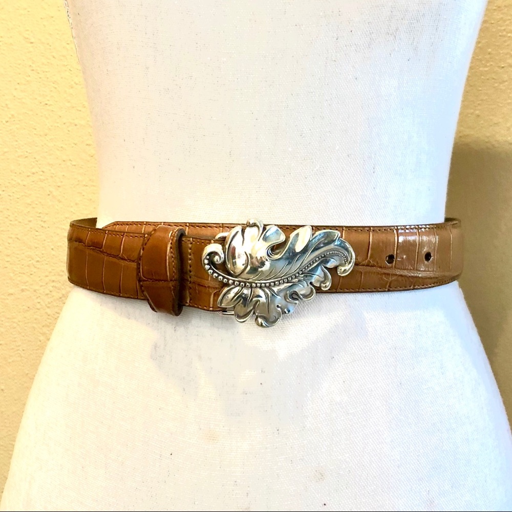 Embossed Leather Coldwater Creek Belt EUC Size S